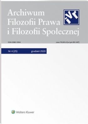 Archiwum Filozofii Prawa i Filozofii.. 4/2020 [25] - Opracowanie zbiorowe